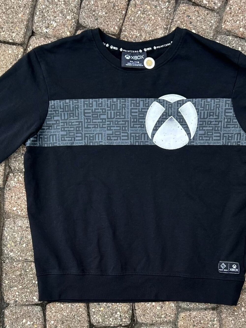 XBOX X Point Zero Gamer Pullover T Shirt / Sweater Sz XXL Streetwear